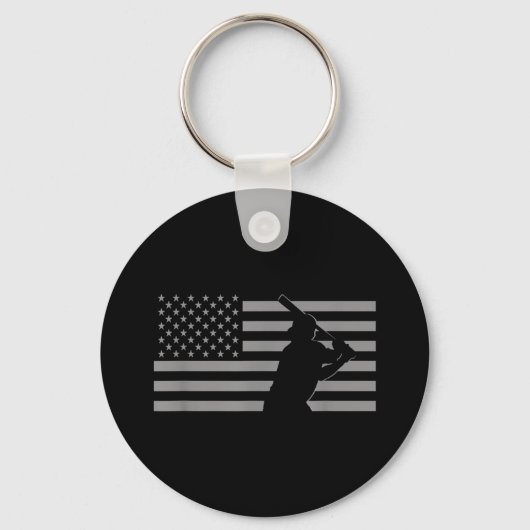 American Baseball USA Flag Baseball Schlüsselanhänger (Vorderseite)