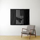 American Baseball USA Flag Baseball Wandteppich (Beispiel (Horizontal))