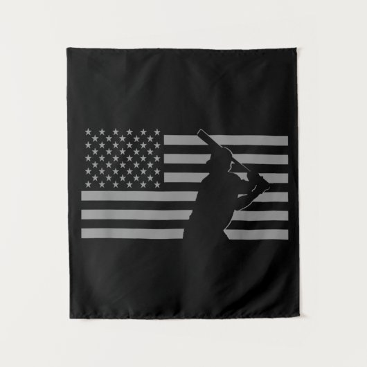 American Baseball USA Flag Baseball Wandteppich (Vorderseite)