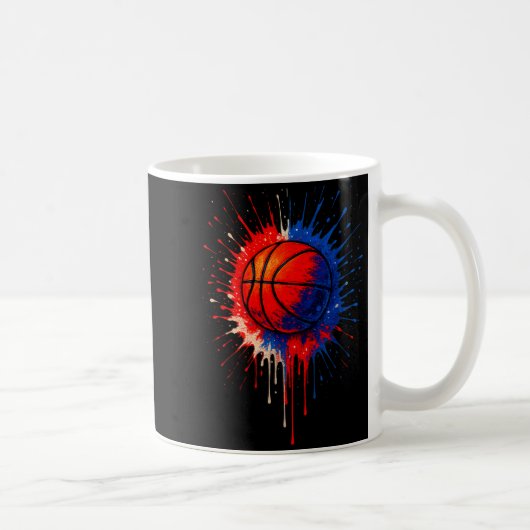 American Basketball Splash Ball Player Team Kids B Kaffeetasse (Rechts)