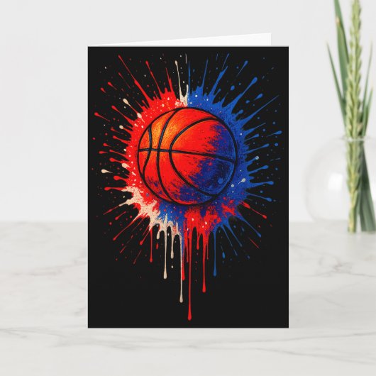 American Basketball Splash Ball Player Team Kids B Karte (Vorderseite)