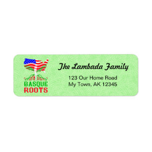 American Baskische Roots-Adresse Labels