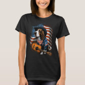 American Basset Hound Guitar USA County Music T-Shirt (Vorderseite)