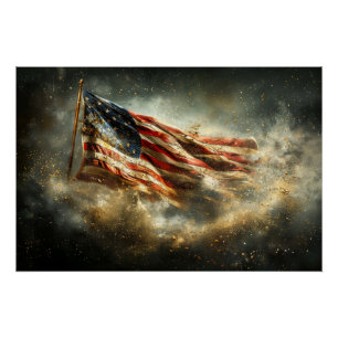 American Battle Flag Poster