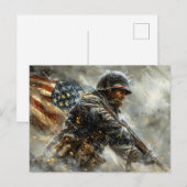 American Battle Flag Postkarte (Vorne/Hinten)