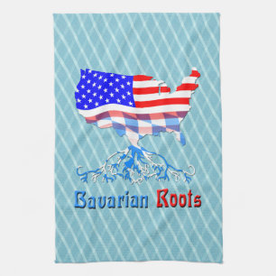 American Bavarian Roots Teetücher Handtuch