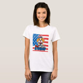 American Beagle Red White & Woof T-Shirt (Vorne ganz)