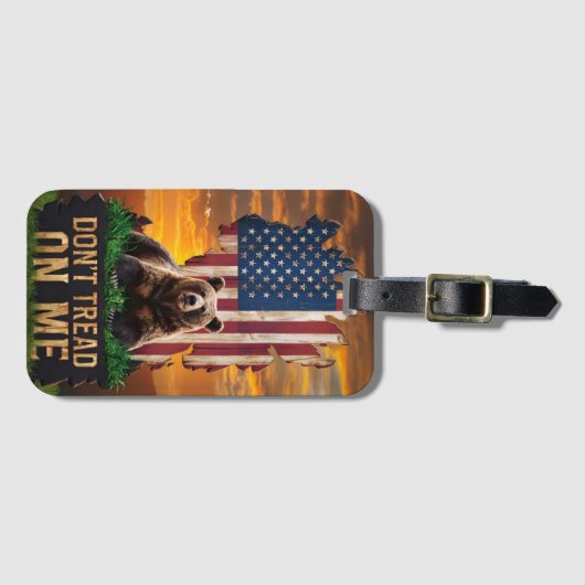 American Bear Sunset Sentinel Gepäckanhänger (Vorderseite (Horizontal))