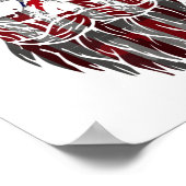 American Beard Skull Men Poster (Ecke)