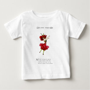 American Beauty Rose, Whimsical Blume Book Art Baby T-shirt