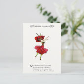 American Beauty Rose, Whimsical Blume Book Art Postkarte (Stehend Vorderseite)