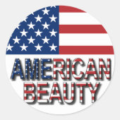 American Beauty Runder Aufkleber (Vorderseite)