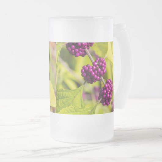 American Beautyberry Mattiert Glass Beer Tasse (VorderseiteRechts)