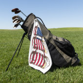 AMERICAN Beer Golf Towel Golfhandtuch (Gras)