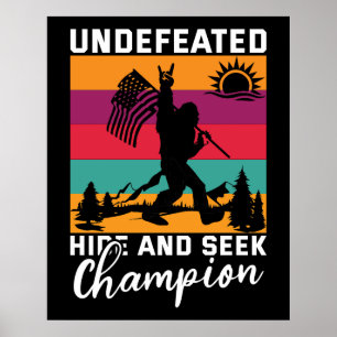 American Bigfoot Unbesiegtes Hide und Seek Champio Poster