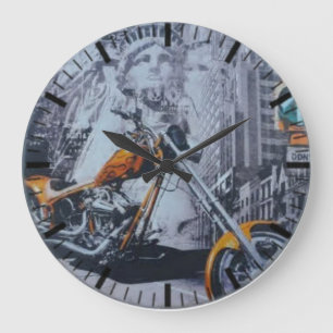 American bike Retro Große Wanduhr