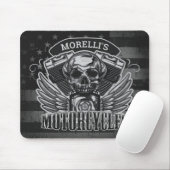 American Biker ADD NAME Skull V-Twin Motorräder Mousepad (Mit Mouse)