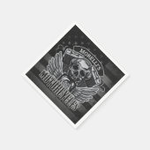 American Biker ADD NAME Skull V-Twin Motorräder Serviette (Ecke)