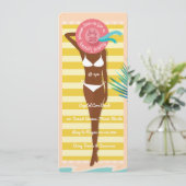 American Bikini Babe Summer Beach Partys Einladung (Stehend Vorderseite)