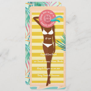 American Bikini Babe Summer Beach Partys Einladung