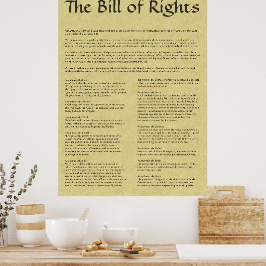 American Bill Rights Poster (Küche)