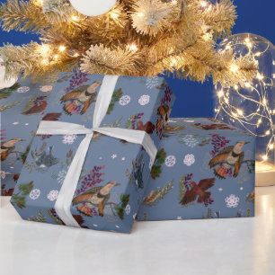 American Bird Woodland Weihnachten Geschenkpapier