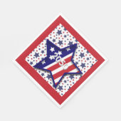 American Birthday 2026 Star Paper Napkin Serviette (Ecke)