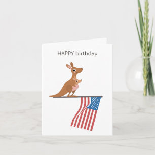 American Birthday Card - Happy Birthday Karte