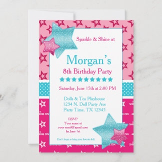 American Birthday Girl Digital oder Printable Invi Einladung