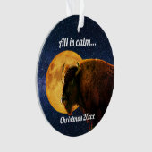 American Bison All is Calm Christmas   Ornament (Vorderseite)