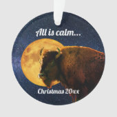 American Bison All is Calm Christmas Ornament (Vorderseite)