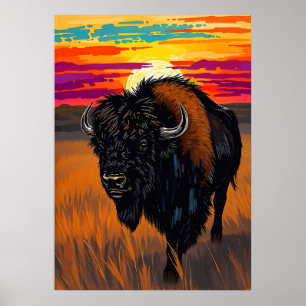 American Bison Art Poster