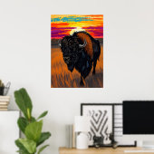American Bison Art Poster (Heimbüro)
