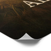 American Bison auf der Karte Poster (Ecke)