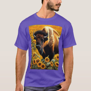 American Bison auf einer Kansas-Palette von Sonnen T-Shirt
