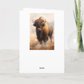 American Bison Buffalo im wilden Portrait Karte (Rückseite)