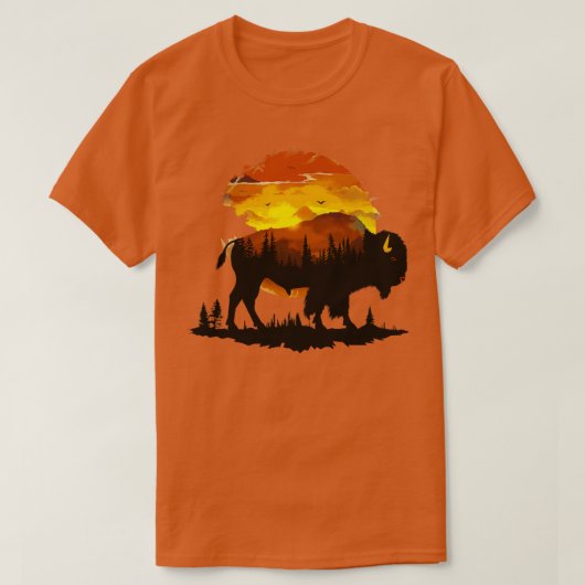 American Bison Buffalo T-Shirt (Design vorne)