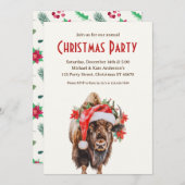 American Bison Buffalo Weihnachtsmannmütze Weihnac Einladung (Vorne/Hinten)