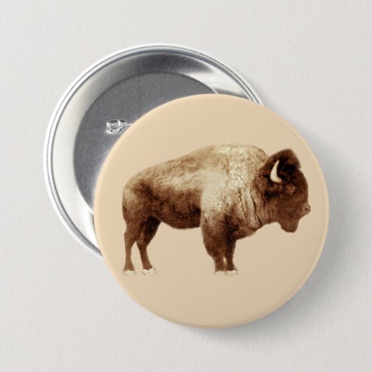 American Bison Button (Vorne & Hinten)