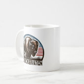 American Bison Conservation World Wildlife Day Kaffeetasse (Vorderseite Links)