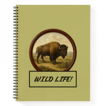American Bison Dark Khaki Spiri Notebook