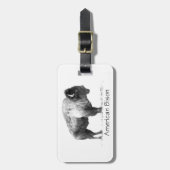 American Bison Gepäckanhänger (Vorderseite vertikal)