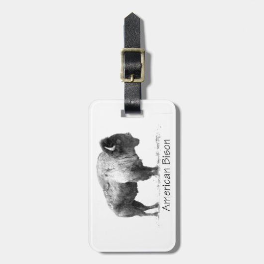 American Bison Gepäckanhänger (Vorderseite vertikal)