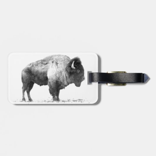 American Bison Gepäckanhänger (Rückseite horizontal)