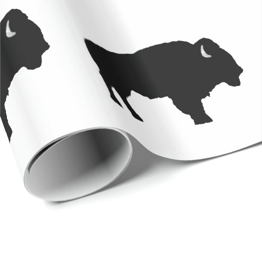 American Bison Geschenkpapier (Rolleneckpunkt)