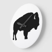 American Bison Große Wanduhr (Winkel)