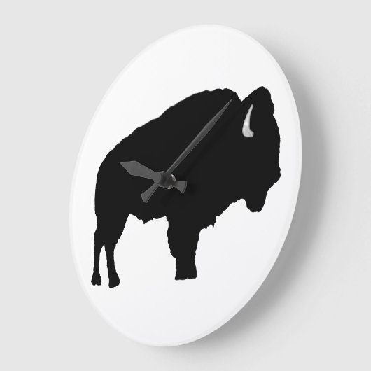 American Bison Große Wanduhr (Winkel)