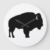 American Bison Große Wanduhr (Vorderseite)