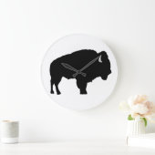 American Bison Große Wanduhr (Zuhause)
