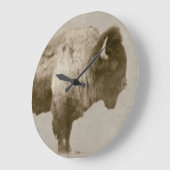 American Bison Große Wanduhr (Winkel)